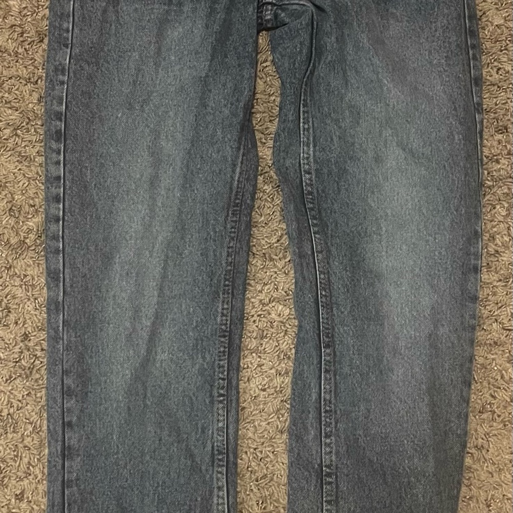Free Planet Men's Dark Gray Straight Jeans